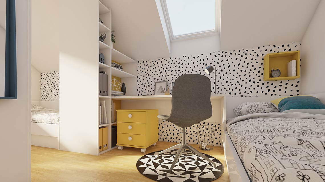 pisalna miza z regalom